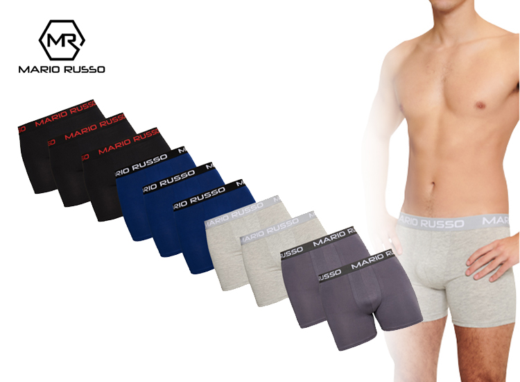 Deal Donkey - Mario Russo Boxers - 10-Pack Herenboxers - 4 Kleuren In Één Set