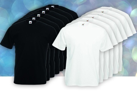 Groupon - 12 of 24 Fruit of the Loom T-shirts, incl. verzendkosten (vanaf € 29,99)