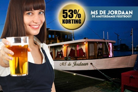 Groupon - Beleef De Ware Amsterdamsche Jordaan Op Het Water, Vol Sfeer, Nostalgie En Gezelligheid, Inclusief Driegangen Diner En Dinnershow!