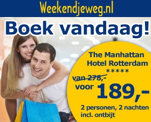 Weekendjeweg - The Manhattan Hotel 5* vanaf 189,-.