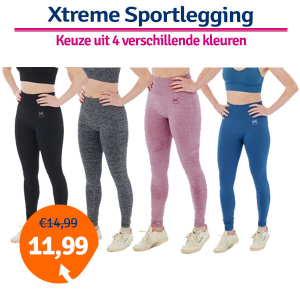 XTREME Xtreme Sportswear Sportlegging Dames Zwart