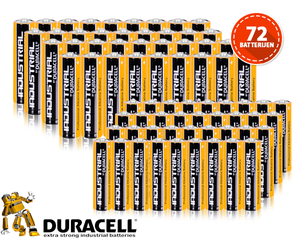 privaat Laster variabel 72 X Duracell Industrial Batterijen | Dagelijkse koopjes en internet  aanbiedingen