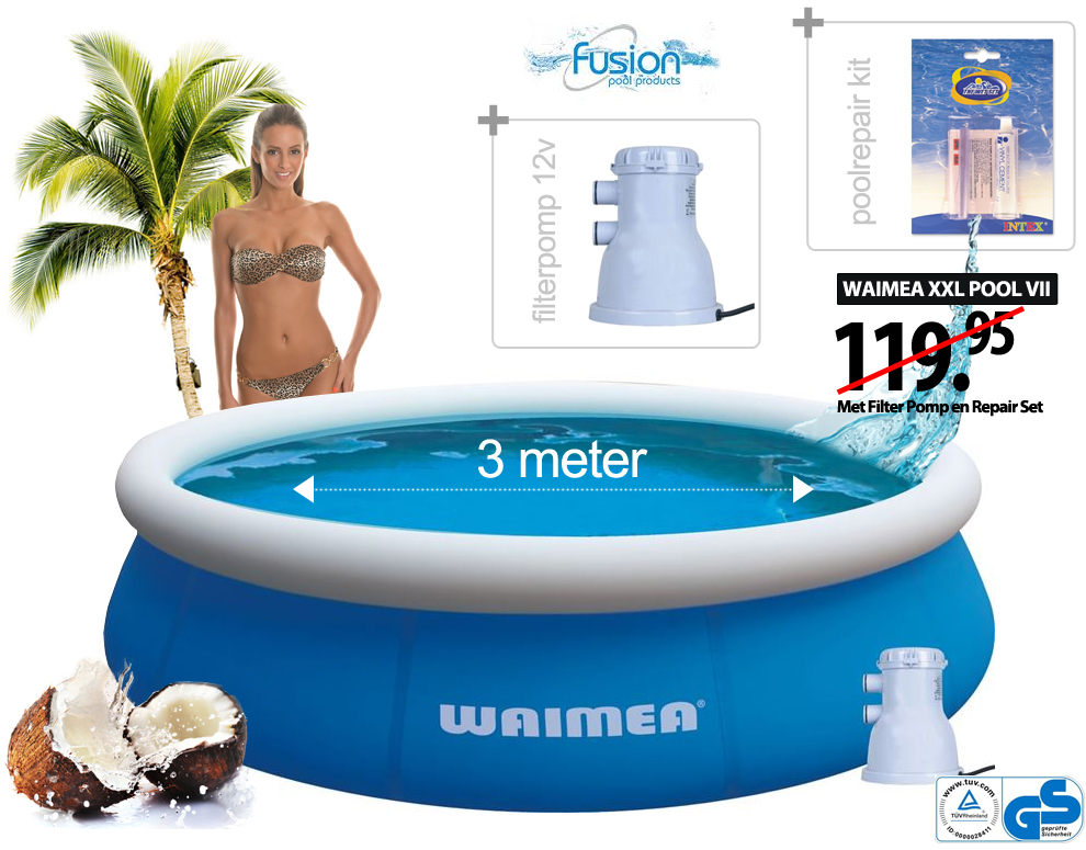 officieel Prestige Hedendaags WAIMEA XXL Zwembad met Filter-Pomp | Dagelijkse koopjes en internet  aanbiedingen